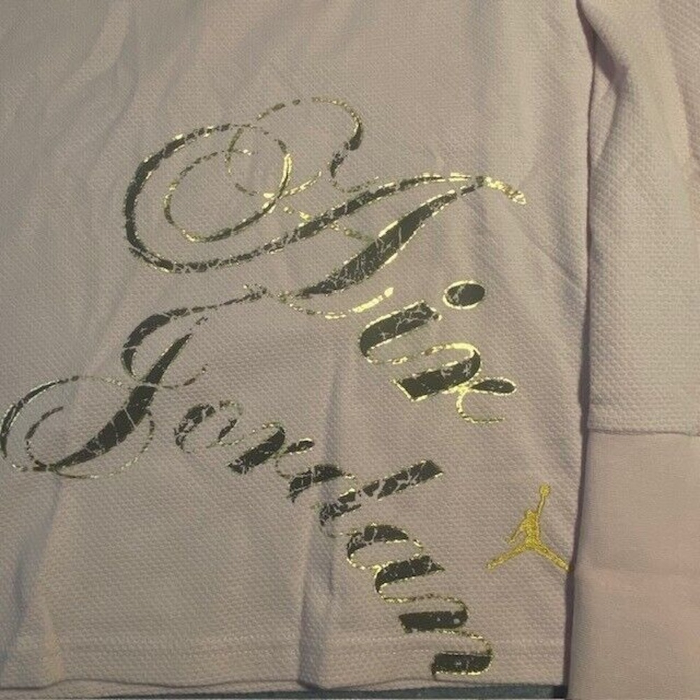 MICHAEL JORDAN jump man WOMEN L (12-14) LONG SLEEVE PINK pullover - Picture 7 of 10